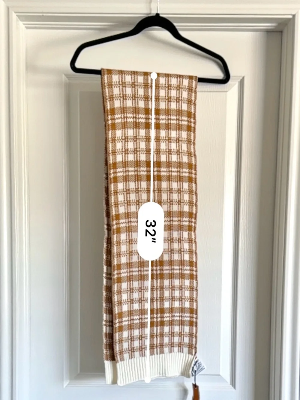 NWT Timberland Cozy Plaid Scarf in Wheat